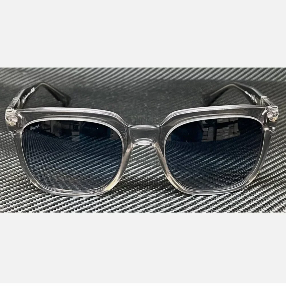 Persol Transparent Grey Unisex 53mm Sunglasses